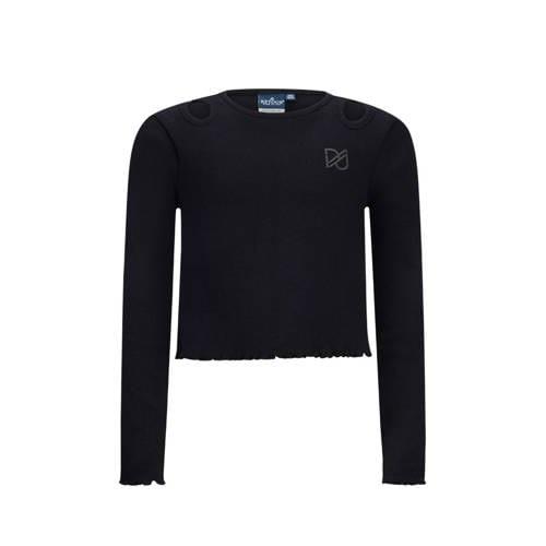 Retour Jeans longsleeve Ida zwart Meisjes Stretchkatoen Ronde hals Eff...