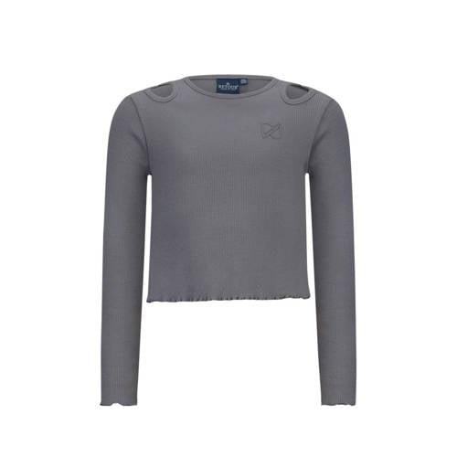 Retour Jeans longsleeve Ida staalgrijs Meisjes Stretchkatoen Ronde hal...