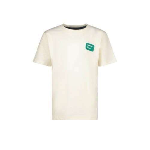 Vingino T-shirt Halton met printopdruk ecru Jongens Katoen Ronde hals ...