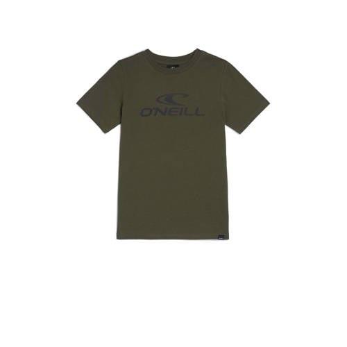 O'Neill T-shirt met logo groen Jongens Katoen Ronde hals Logo - 164