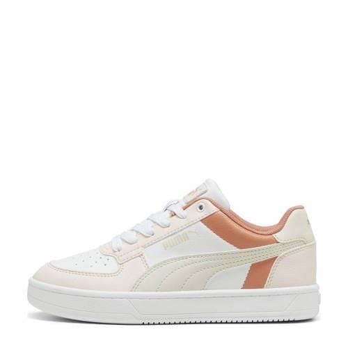 Puma Caven 2.0 Block sneakers wit-ecru-koraal Jongens/Meisjes Imitatie...