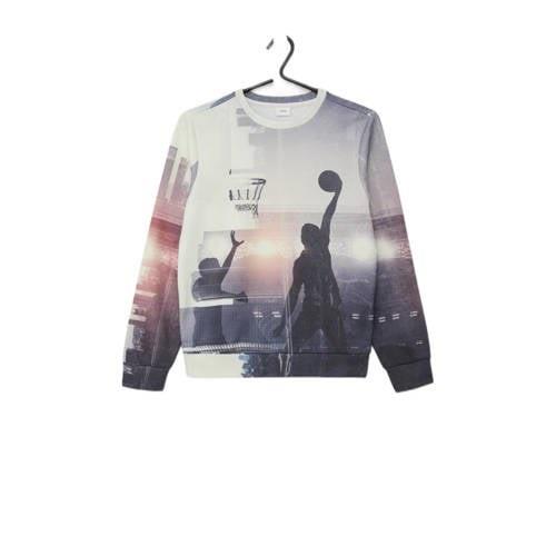 s.Oliver sweater met all over print ecru Jongens Polyester Ronde hals ...