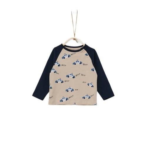 s.Oliver baby longsleeve met all over print ecru Jongens Katoen Ronde ...