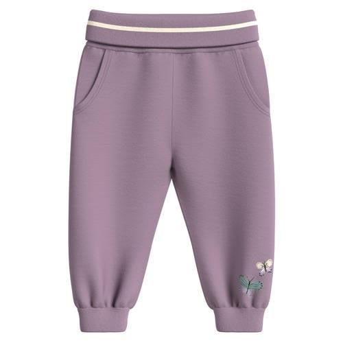 s.Oliver baby joggingbroek lila Meisjes Stretchkatoen Effen - 50/56