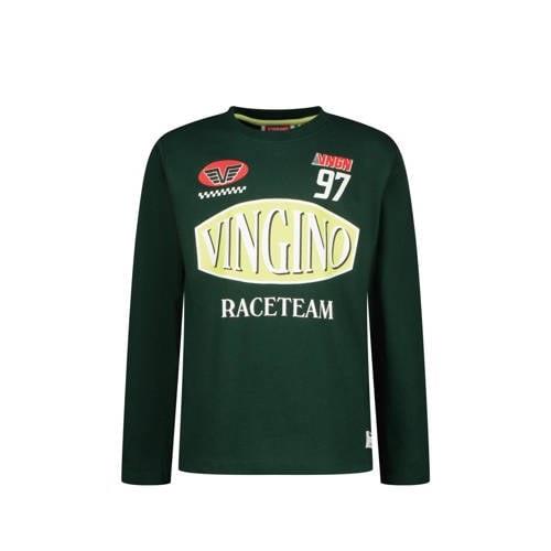 Vingino longsleeve Groen Jongens Katoen Ronde hals Printopdruk - 104