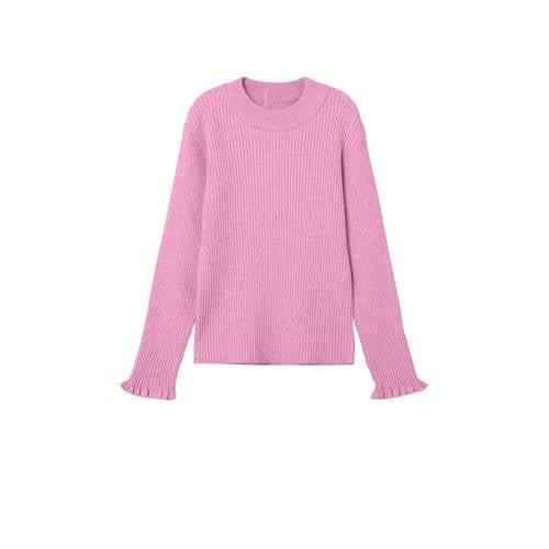 NAME IT KIDS fijngebreide longsleeve NKFVIANNA roze Meisjes Viscose Ro...