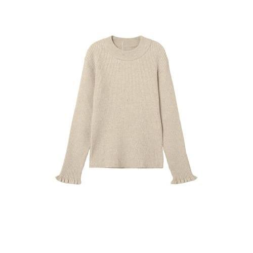 NAME IT KIDS fijngebreide longsleeve NKFVIANNA lichtzand Beige Meisjes...