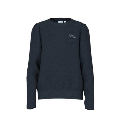 NAME IT KIDS sweater donkerblauw Trui Effen - 134/140