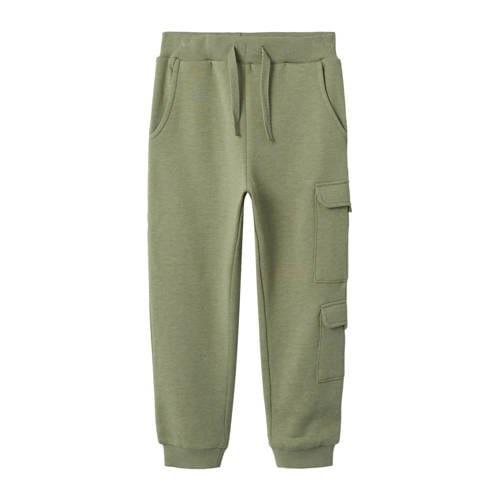 NAME IT MINI regular fit cargobroek NMMPSAKE groen Jongens Sweat Effen...