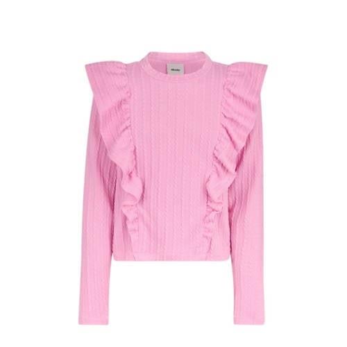 Shoeby longsleeve roze Meisjes Polyester Ronde hals Effen - 146/152