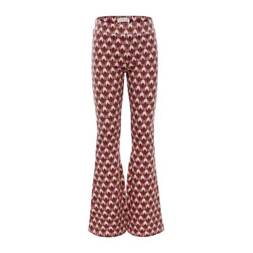 LOOXS little broek met all over print roze Meisjes Stretchkatoen All o...