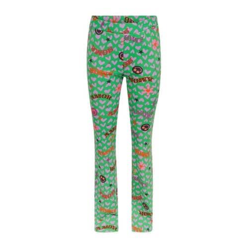 Shoeby broek met all over print groen Meisjes Polyester All over print...