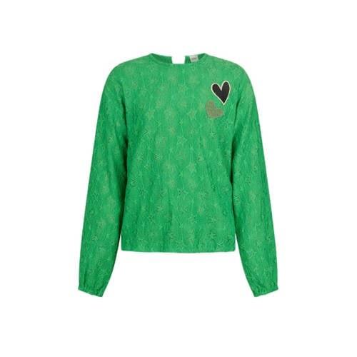 Shoeby longsleeve groen Meisjes Polyamide Ronde hals Effen - 158/164