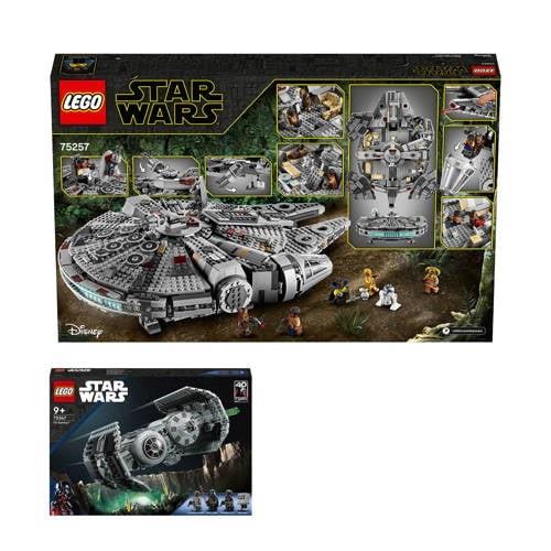 LEGO Star Wars Millennium Falcon 75257 + TIE Bomber 75347 Bouwset