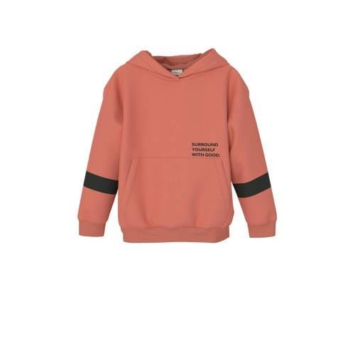 NAME IT KIDS hoodie oranje Trui Jongens Sweat Capuchon Backprint - 158...