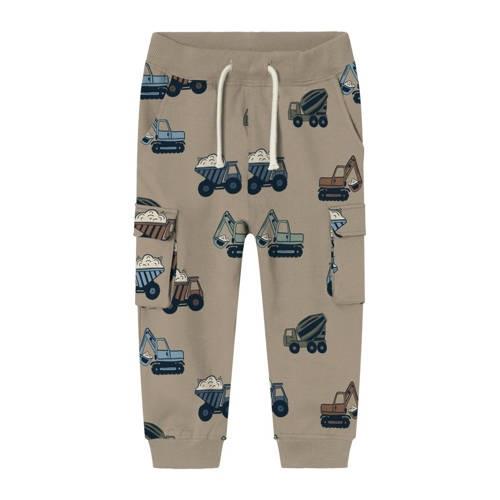 NAME IT MINI regular fit cargobroek NMMNAPPE met all over print zand B...