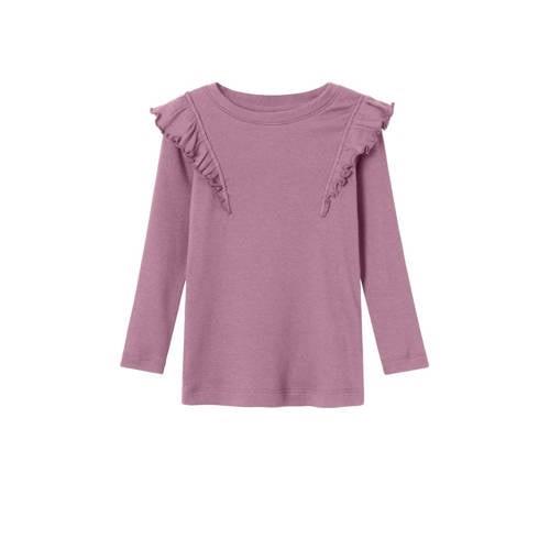 NAME IT MINI longsleeve NMFNILLA roze Meisjes Katoen Ronde hals Effen ...