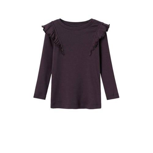 NAME IT MINI longsleeve NMFNILLA aubergine Paars Meisjes Katoen Ronde ...