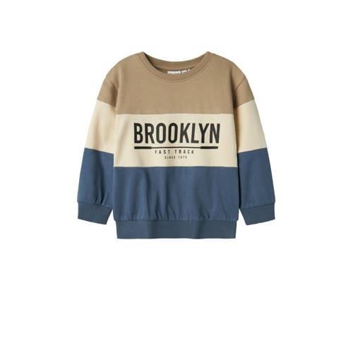 NAME IT MINI sweater beige Trui Meerkleurig - 80 | Trui van NAME IT