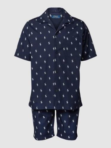Pyjama met all-over logo, model 'AOPP WOVEN'