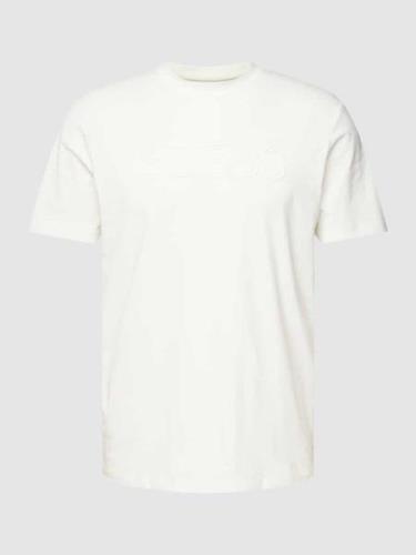 T-shirt met labelprint, model 'ALPHY'