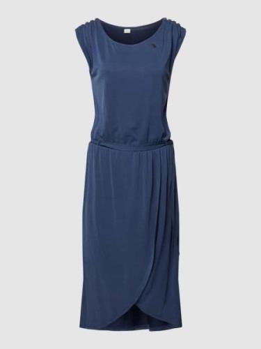 Midi-jurk met strikceintuur, model 'ETHANY'