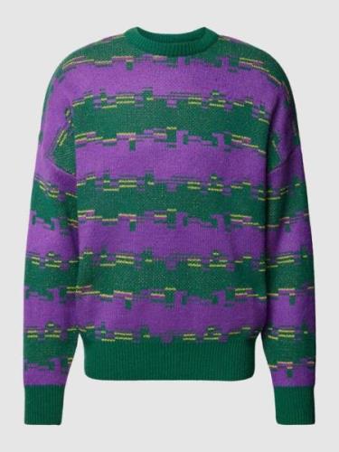 Gebreide pullover met all-over motief