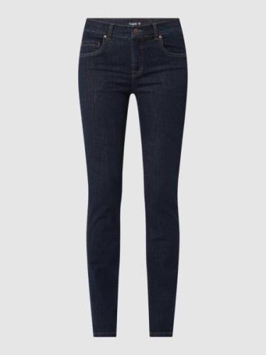 Straight fit jeans met stretch, model 'Cici'