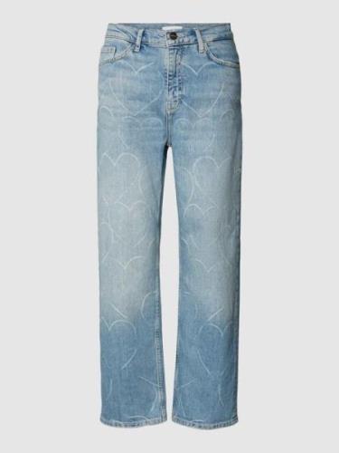 Jeans met motiefprint
