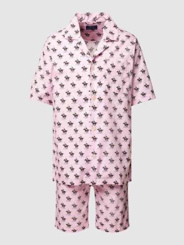 Pyjama met all-over logomotief