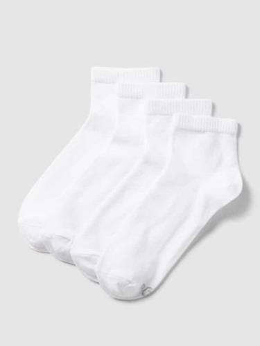 Sokken met labeldetail in een set van 4 paar, model 'Quarter'