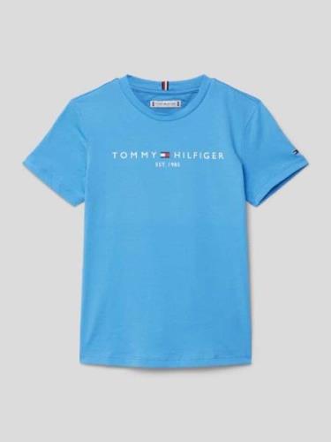 T-shirt met labelprint, model 'ESSENTIAL'