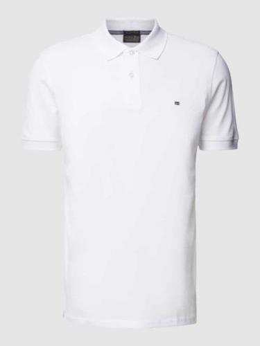 Slim fit poloshirt in effen design