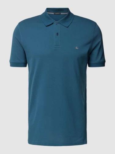 Slim fit poloshirt in effen design