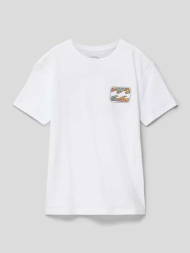 T-shirt met motiefprint, model 'CRAYON WAVE'