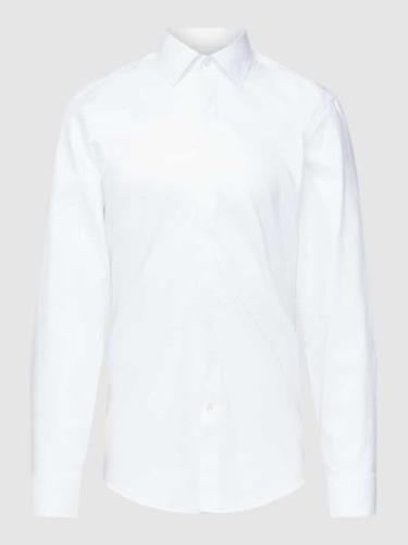 Slim fit zakelijk overhemd met new-kentkraag, model 'Hank Tux'