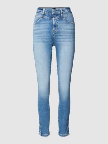 Skinny fit jeans met labeldetail, model 'KITT'