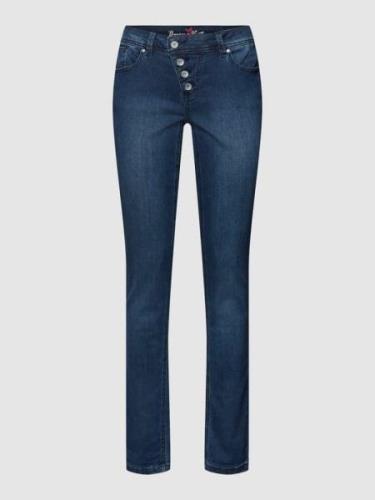 Skinny fit jeans met stretch, model 'Malibu Stretch Denim'