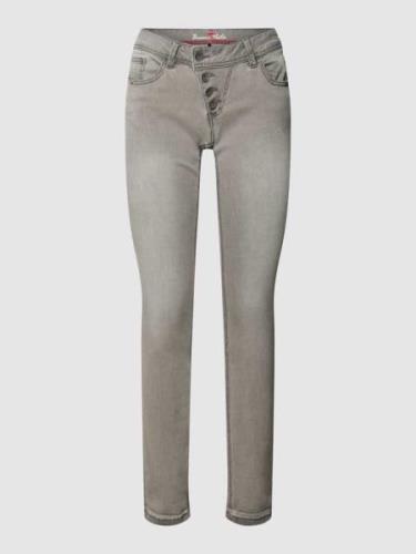 Jeans met labeldetail, model 'Malibu'