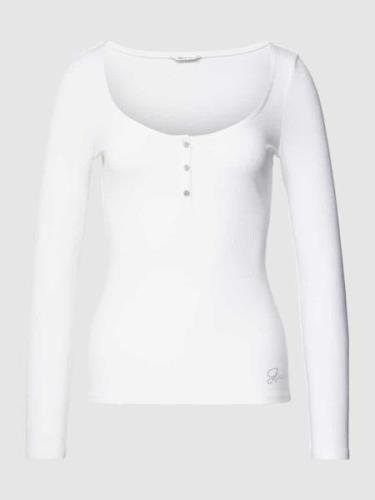 Shirt met lange mouwen en labeldetail, model 'KARLEE'