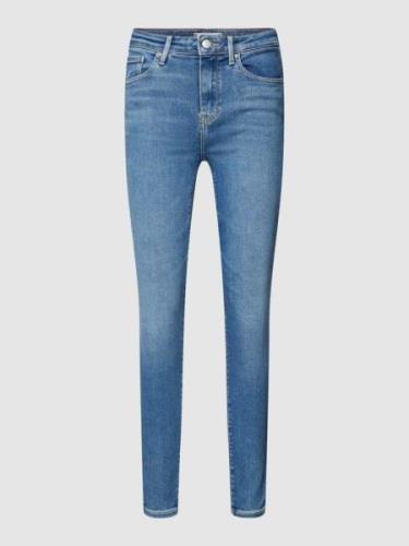 Skinny fit jeans met labeldetails