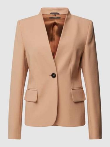 Blazer met viscose en opstaande kraag