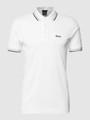 Regular fit poloshirt met labelstitching, model 'Paddy'