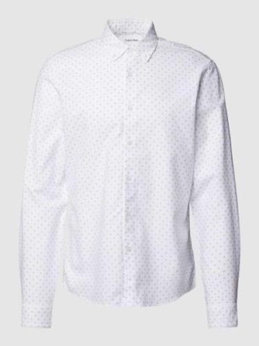 Slim fit zakelijk overhemd met labelstitching, model 'OXFORD'