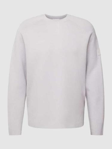 Gebreide pullover met labelbadge, model 'MILANO'