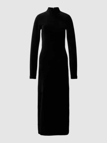 Maxi-jurk met opstaande kraag, model 'Velvet'