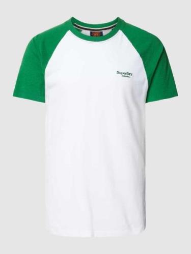 T-shirt met raglanmouwen, model 'Essential logo'