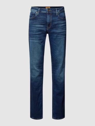 Regular fit jeans met knoopsluiting, model 'CLARK'
