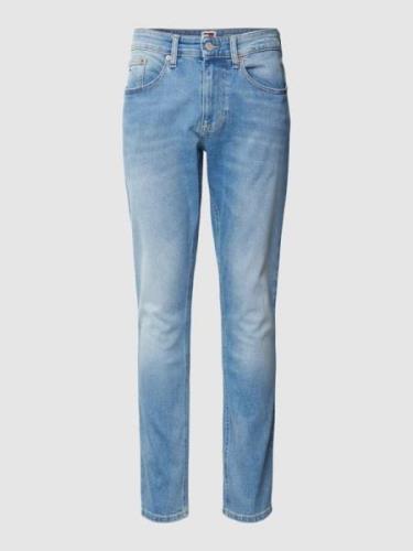 Slim fit jeans met riemlussen, model 'AUSTIN'
