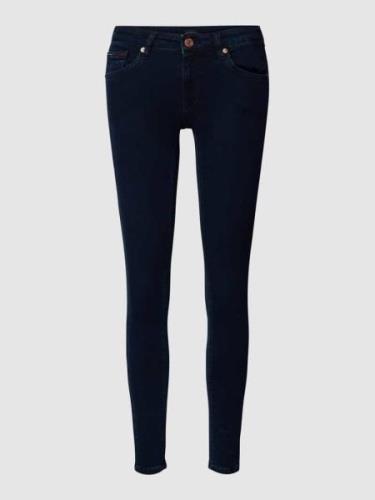 Skinny fit jeans met labeldetail, model 'SOPHIE'